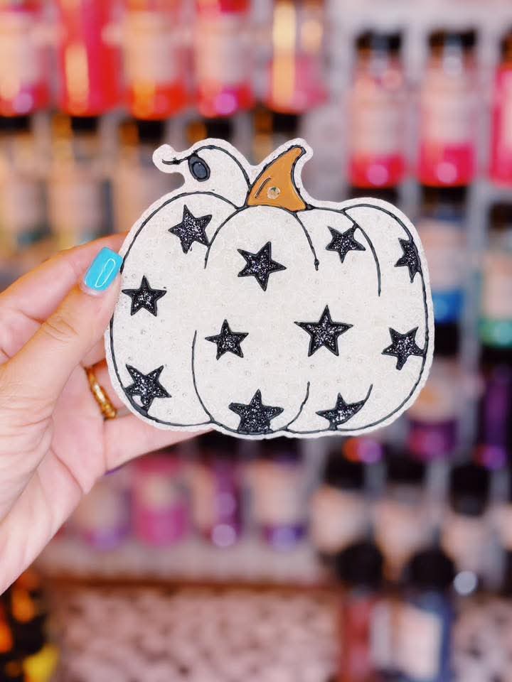 Pumpkin With Stars Silicone Freshie Mold - Red River Mold Co