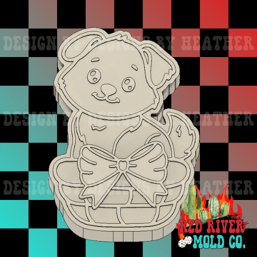 Puppy In A Basket Silicone Freshie Mold - Red River Mold Co
