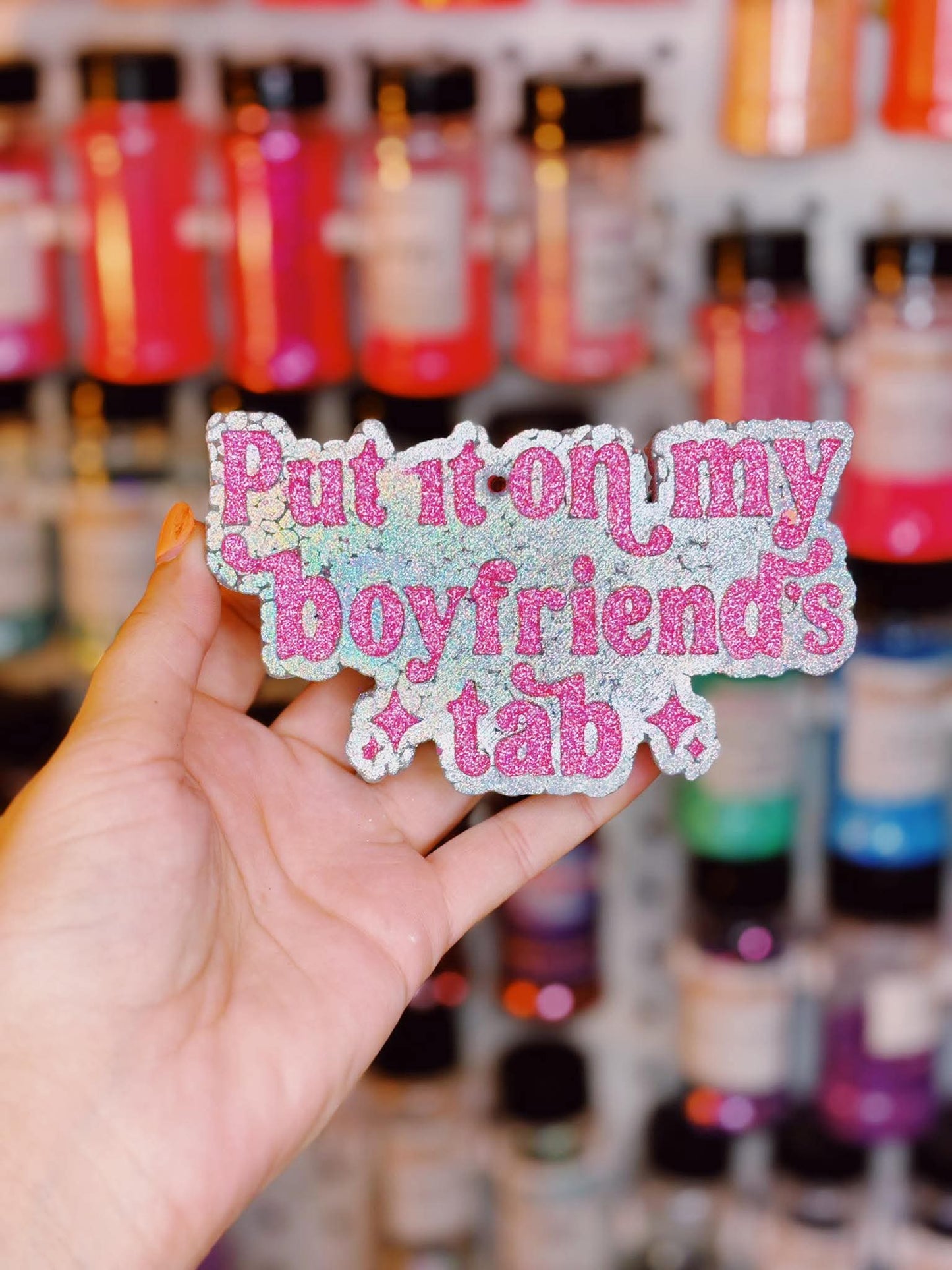 Put It On My Boyfriend's Tab Silicone Freshie Mold - Red River Mold Co