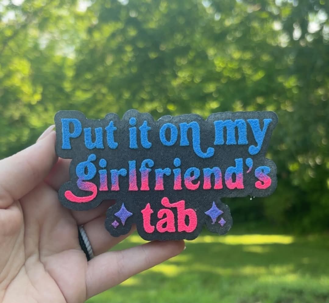 Put it on my girlfriend's tab Silicone Freshie Mold - Red River Mold Co
