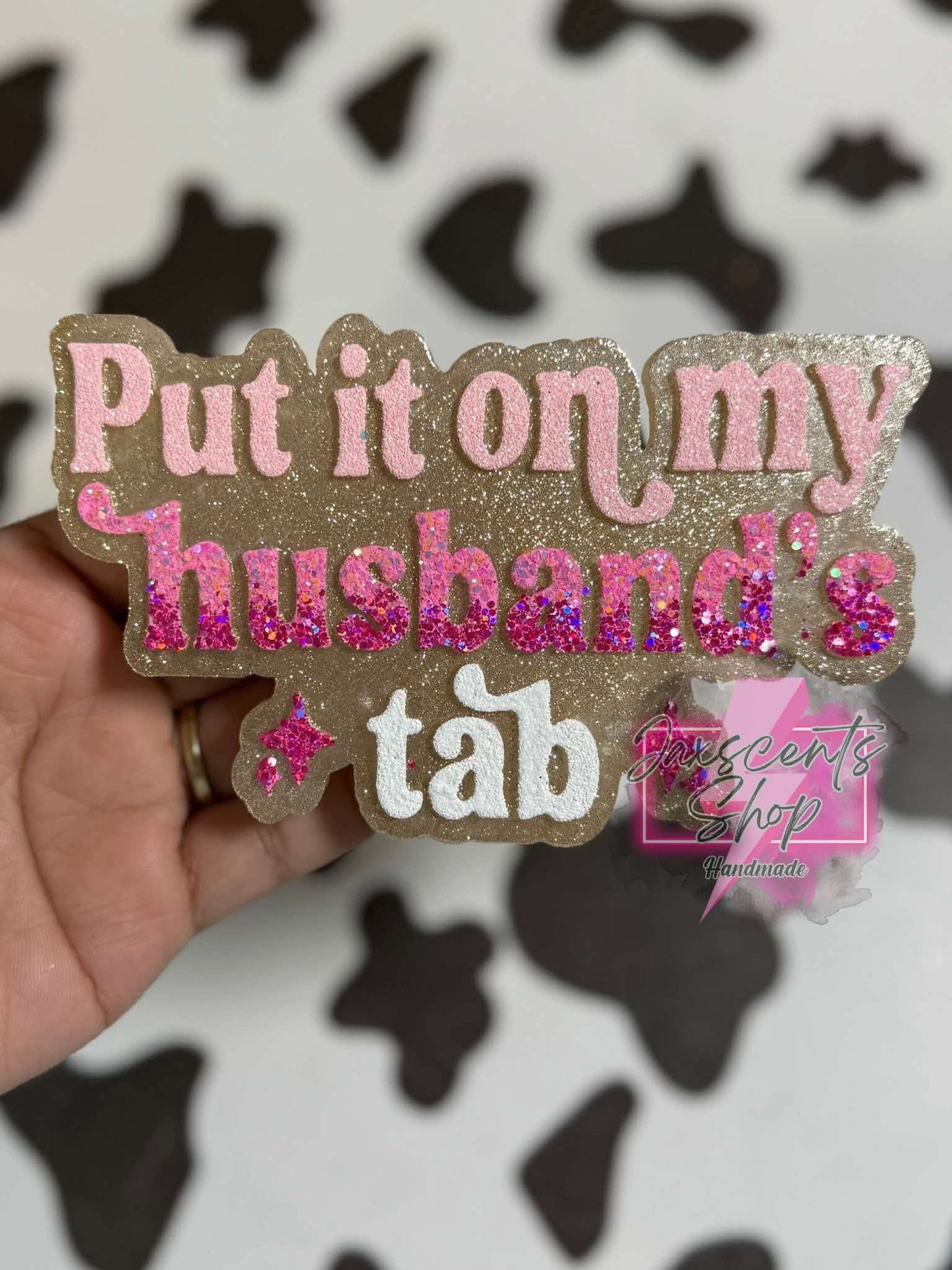 Put It On My Husbands Tab Silicone Freshie Mold - Red River Mold Co