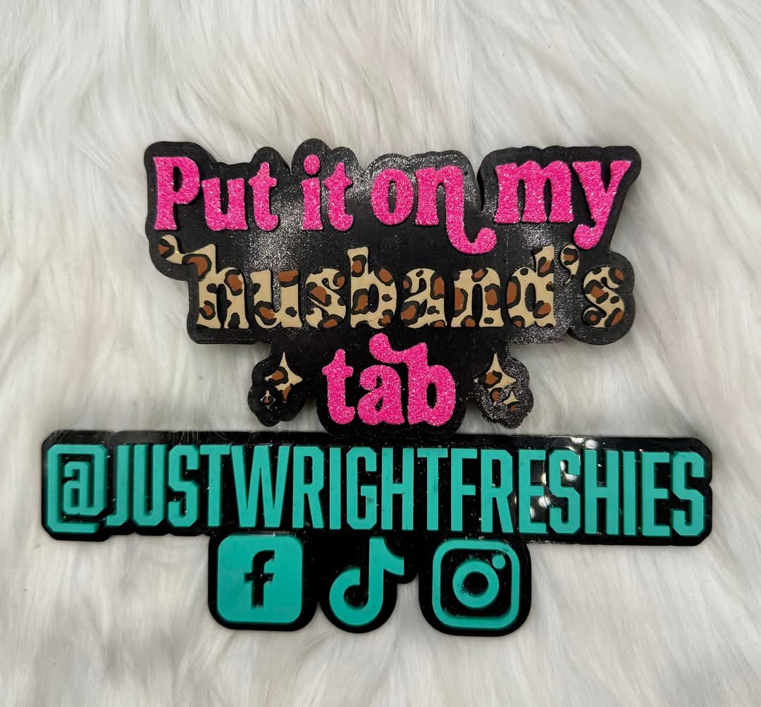 Put It On My Husbands Tab Silicone Freshie Mold - Red River Mold Co