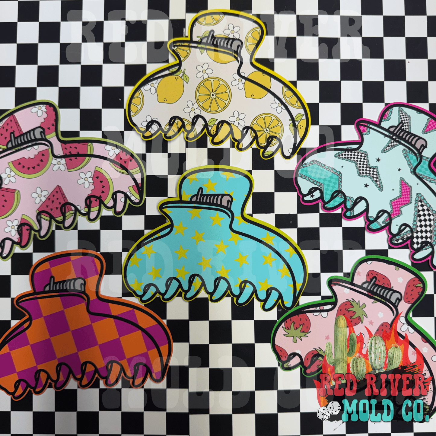 Raemade Customs Claw Clip cardstock grab bag - Red River Mold Co