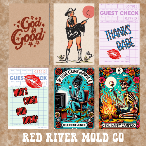 Ramblin Darlin Framed Rectangle cardstock grab bag - Red River Mold Co