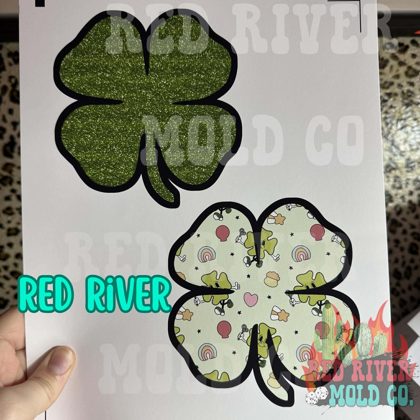 Red River Mold 4 leaf clover cardstock grab bag - Red River Mold Co