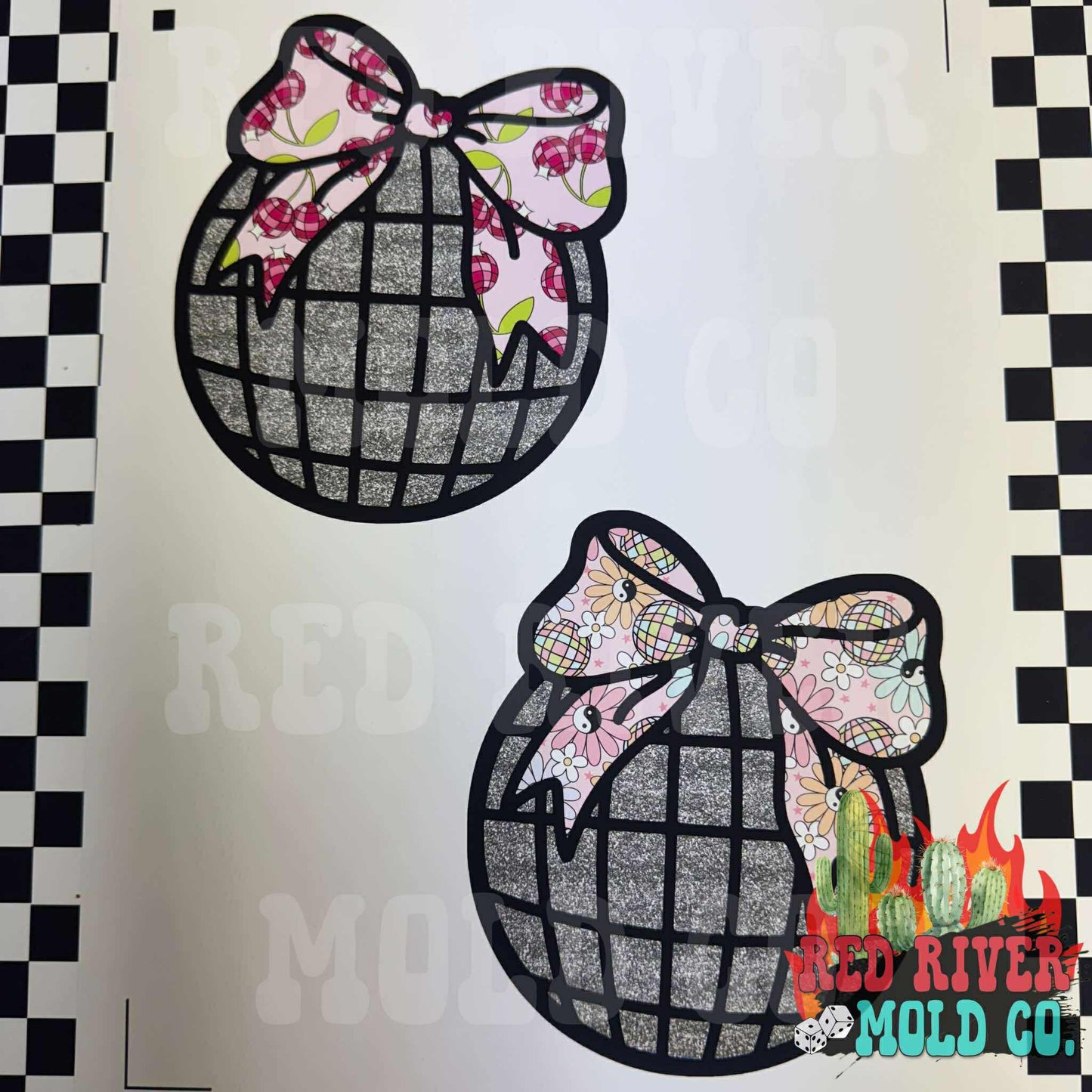 Red River Mold Co Disco Ball with a Bow cardstock grab bag - Red River Mold Co