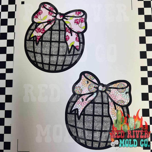 Red River Mold Co Disco Ball with a Bow cardstock grab bag - Red River Mold Co