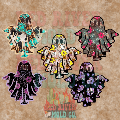 Red River Mold Co Floral Ghost cardstock grab bag - Red River Mold Co