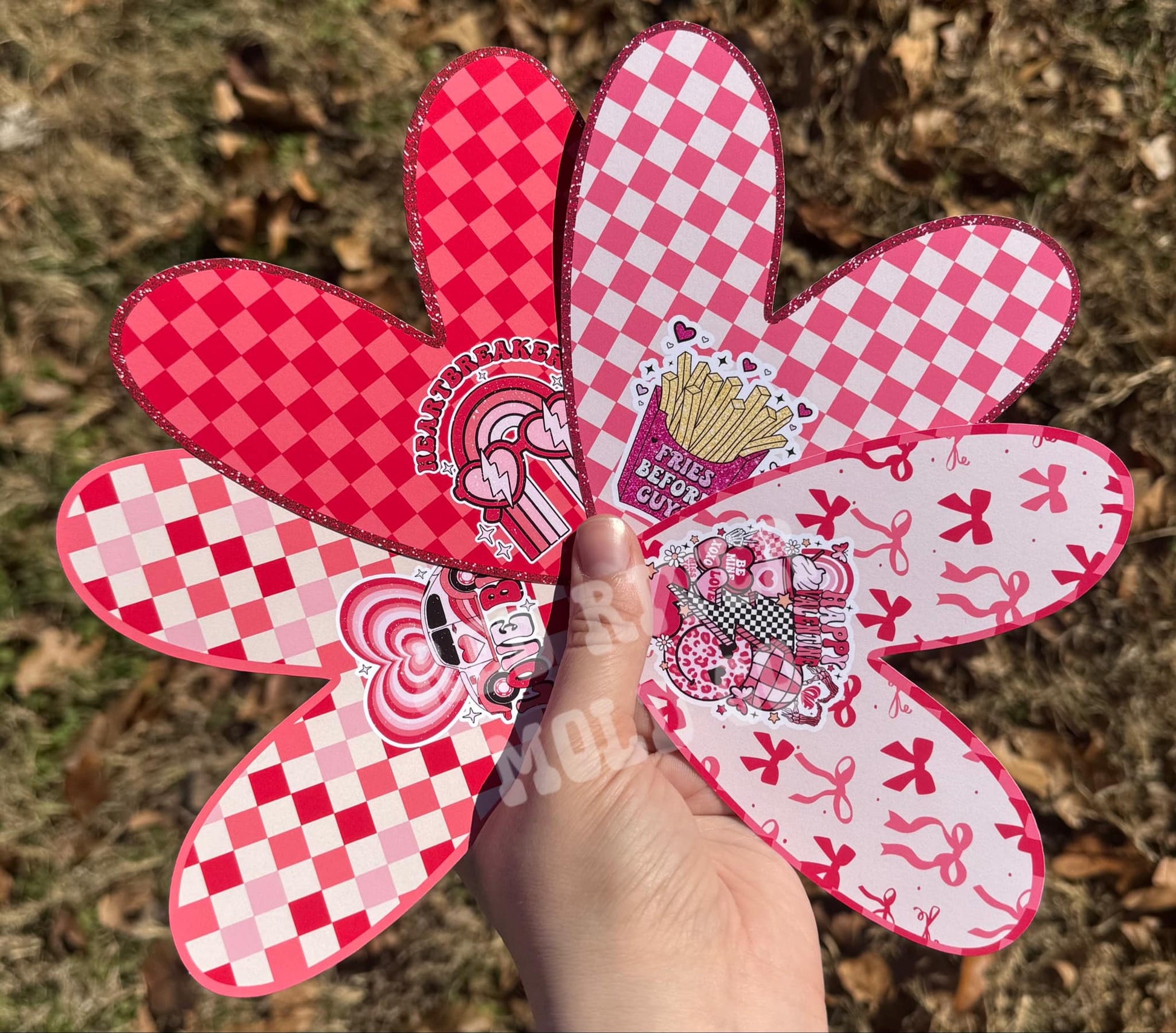 Red River Mold Co Long Heart cardstock grab bag - Red River Mold Co