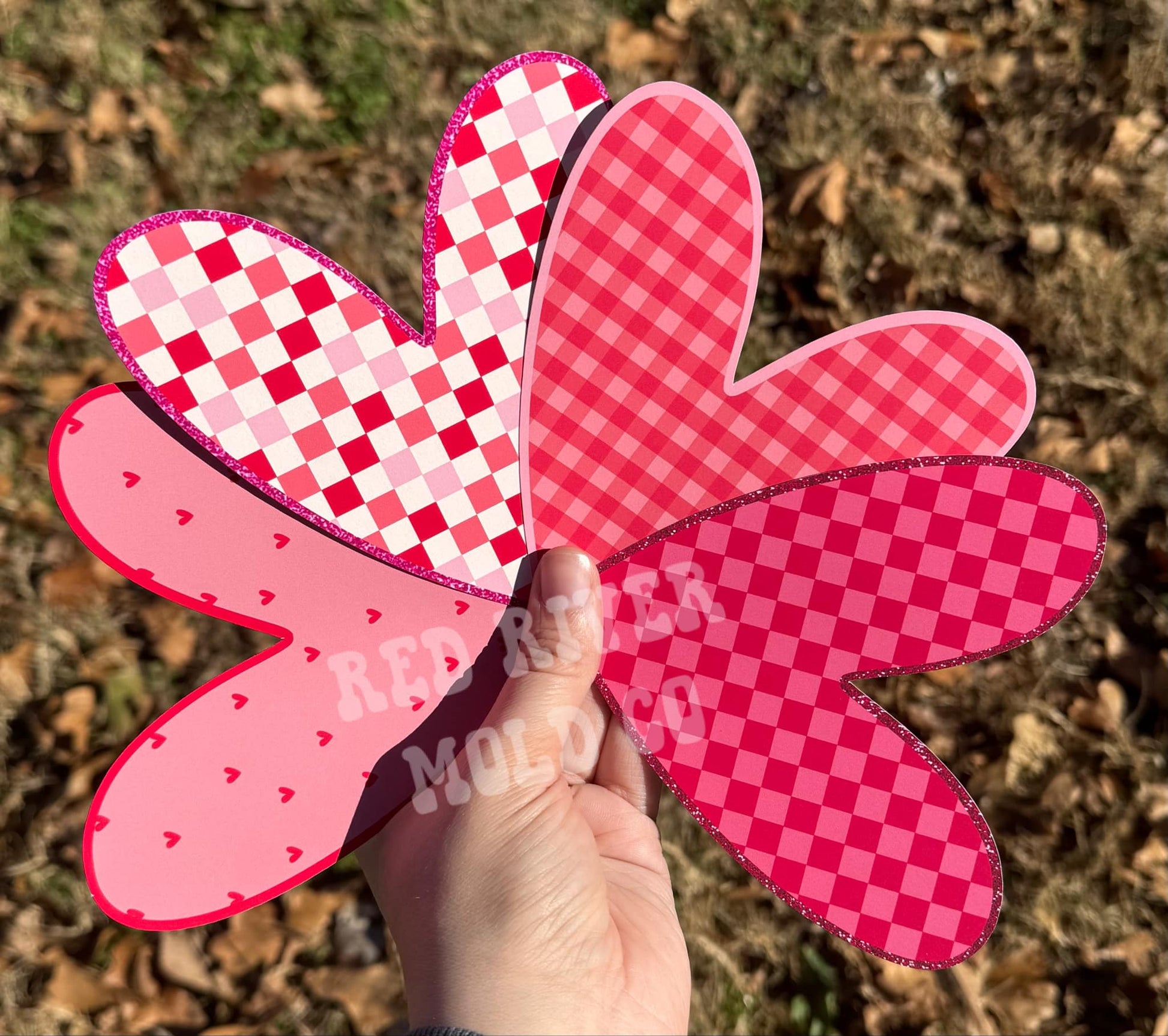 Red River Mold Co Long Heart cardstock grab bag - Red River Mold Co