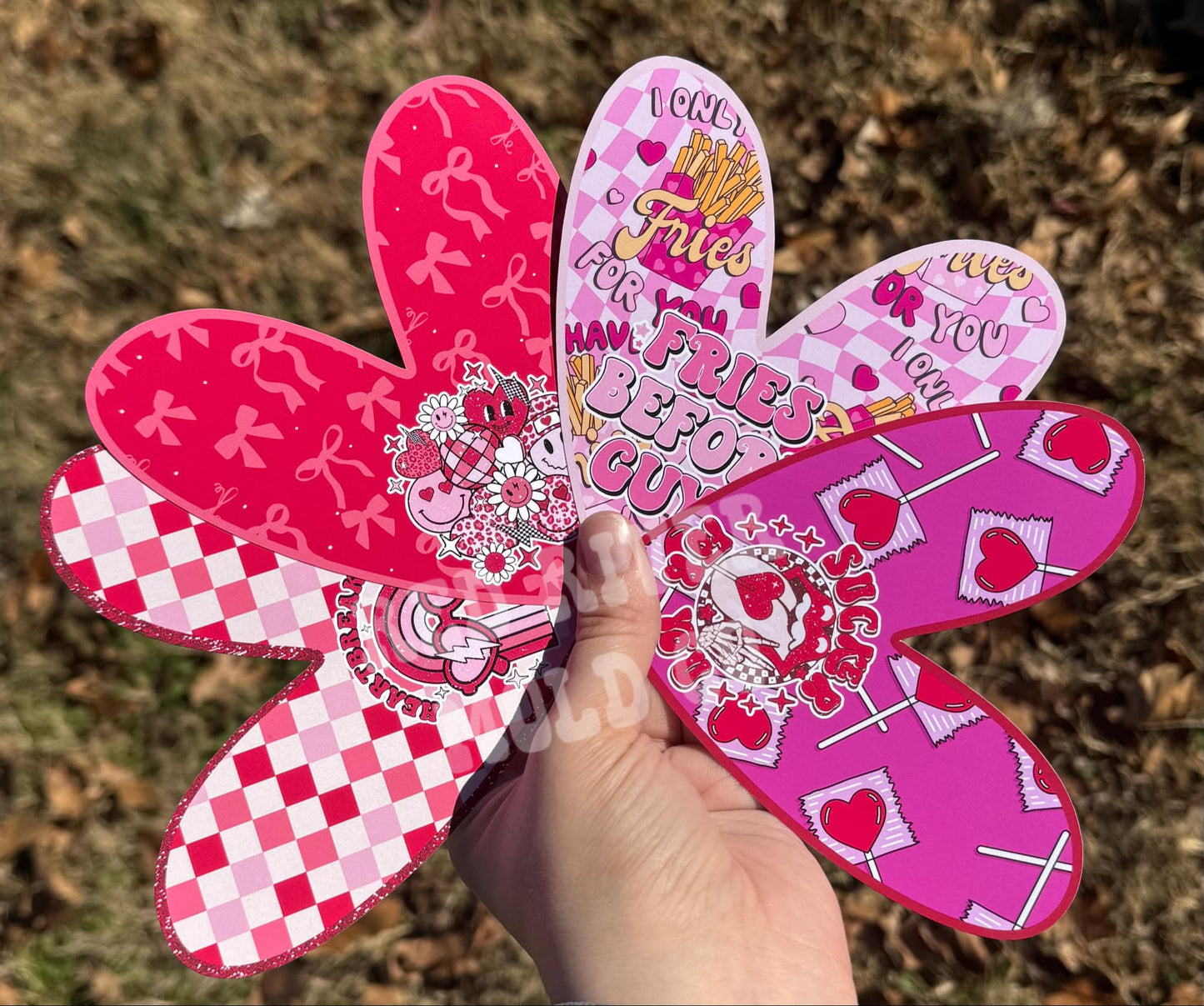 Red River Mold Co Long Heart cardstock grab bag - Red River Mold Co