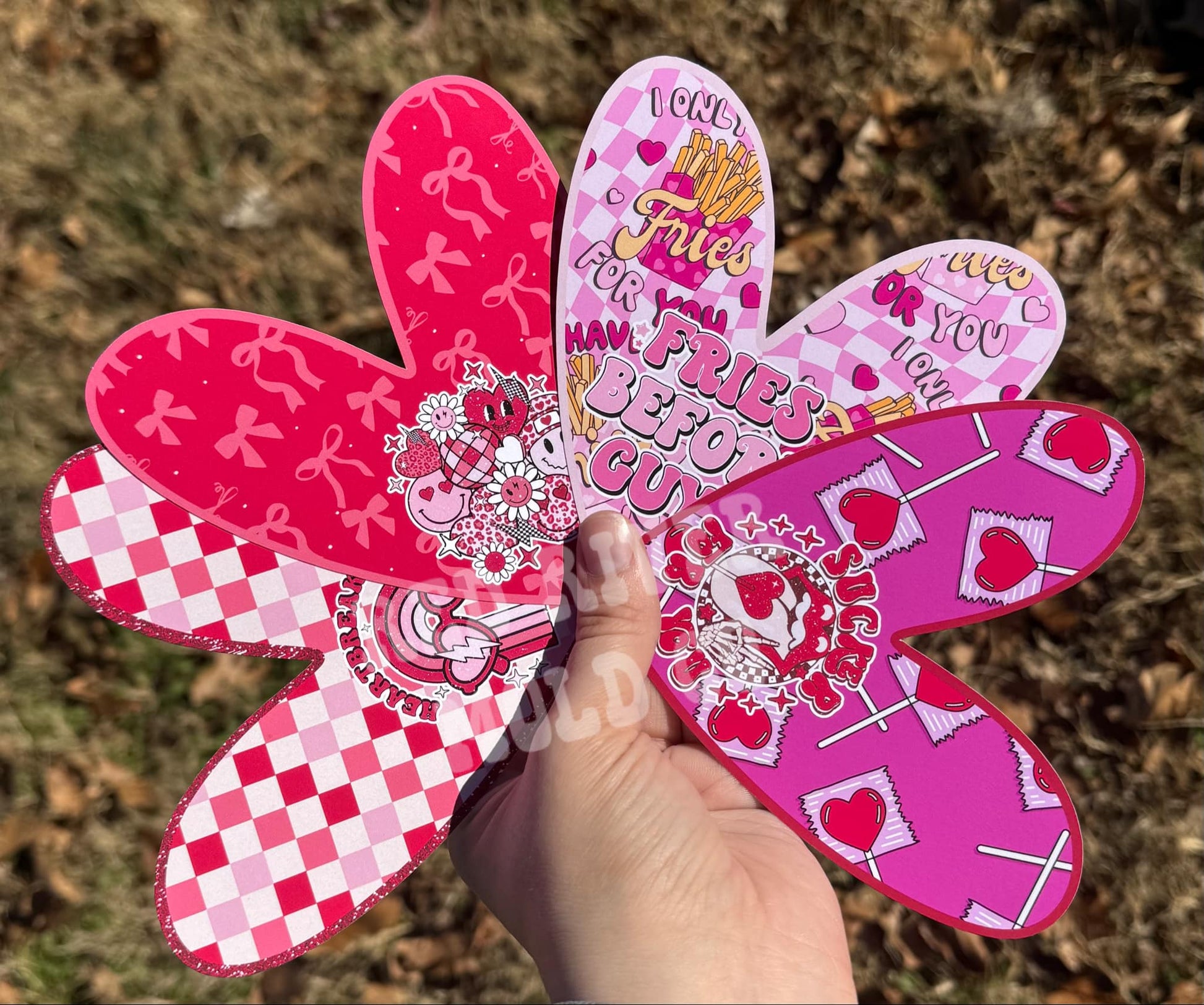 Red River Mold Co Long Heart cardstock grab bag - Red River Mold Co