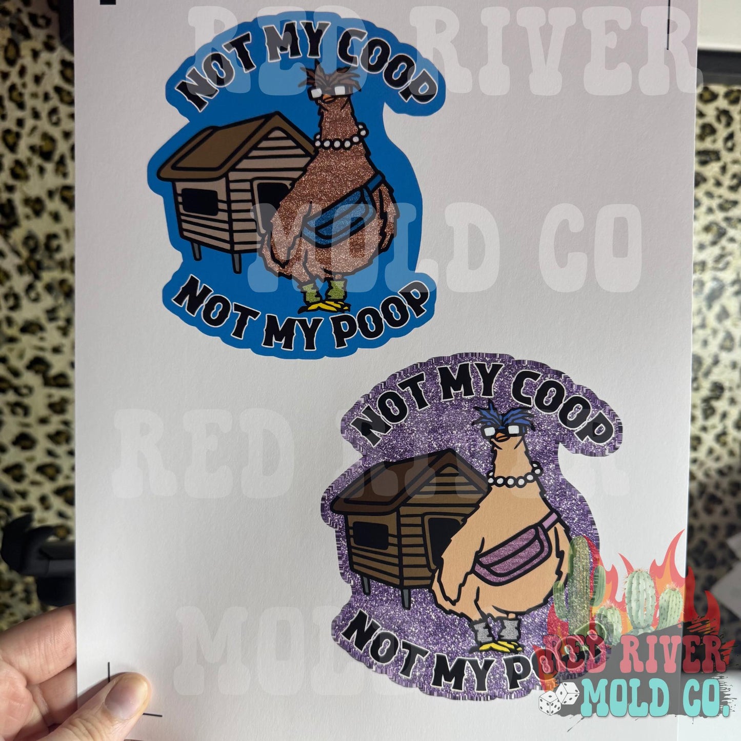 Red River Mold Co Not My Coop Not My Poop cardstock grab bag - Red River Mold Co