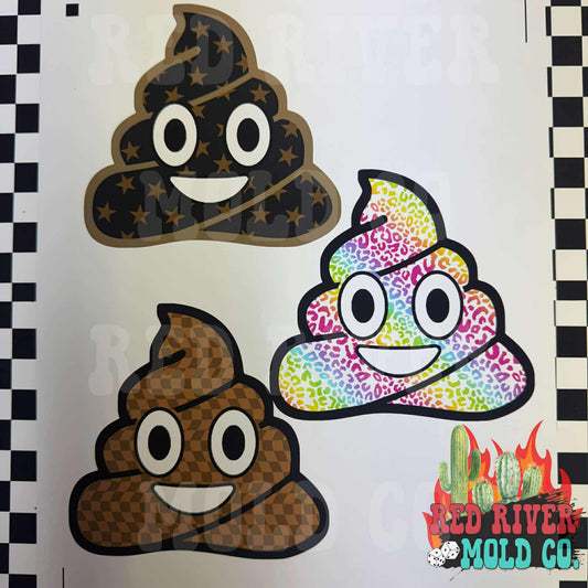 Red River Mold Co Poop Emoji cardstock grab bag - Red River Mold Co