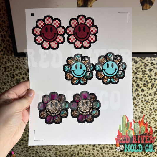 Red River Mold Co Smiley Flower Vent cardstock grab bag - Red River Mold Co