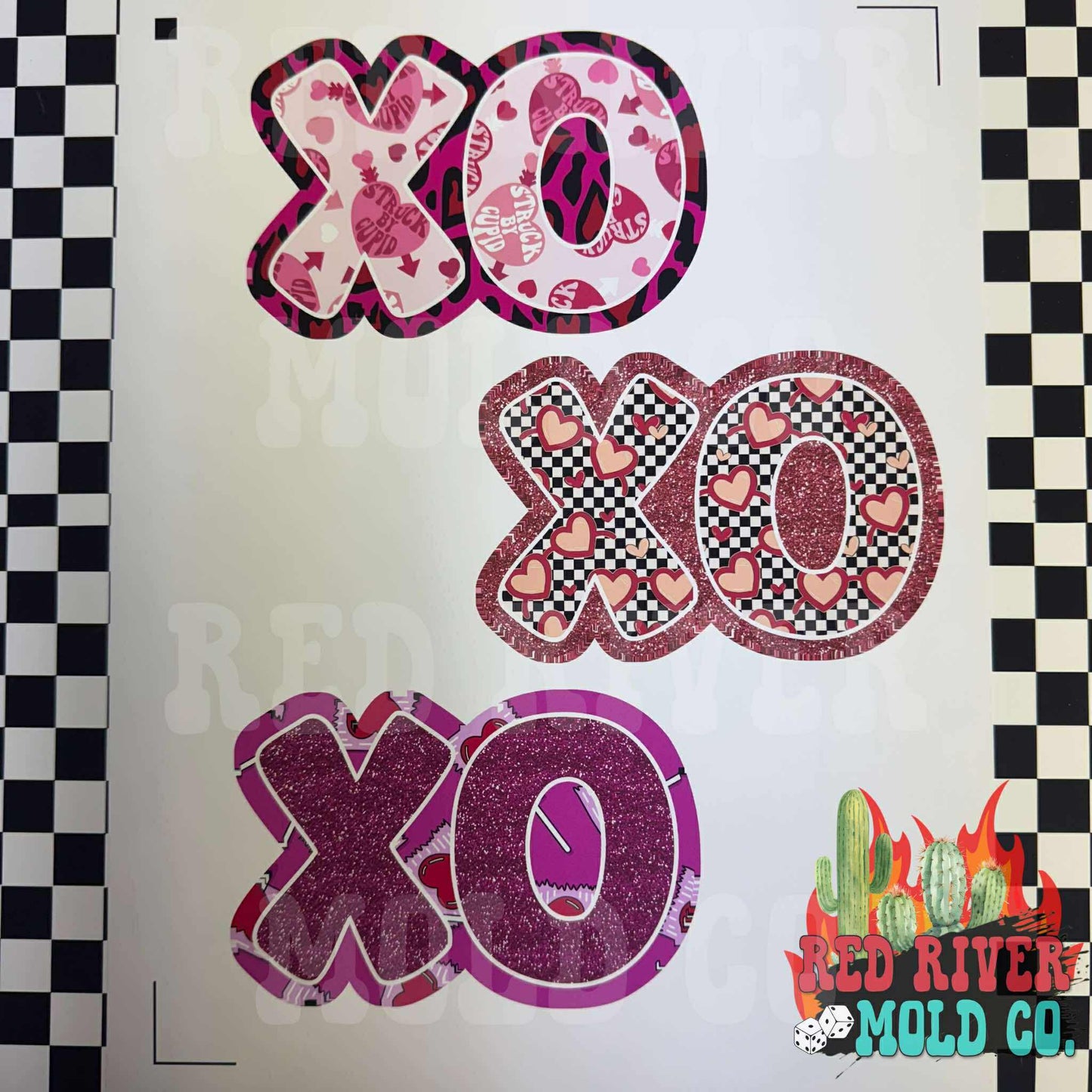 Red River Mold Co XO cardstock grab bag - Red River Mold Co