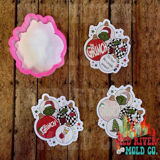 Red River Mold Mean One ornament cardstock grab bag - Red River Mold Co