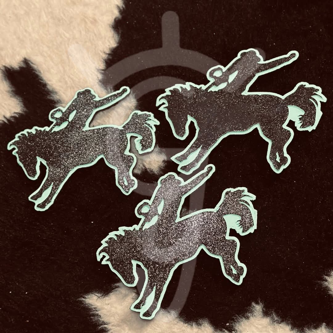 Riding Bronc Cowboy Silicone Freshie Mold - Red River Mold Co