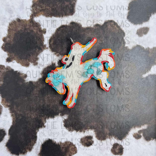 Riding Bronc Cowboy Silicone Freshie Mold - Red River Mold Co