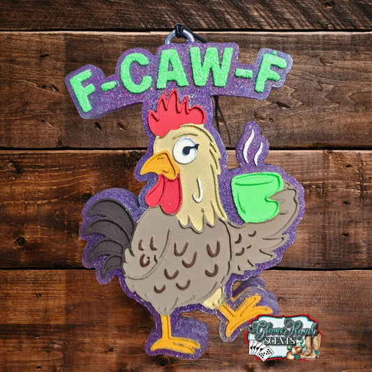 F-CAW-F Rooster Silicone Freshie Mold
