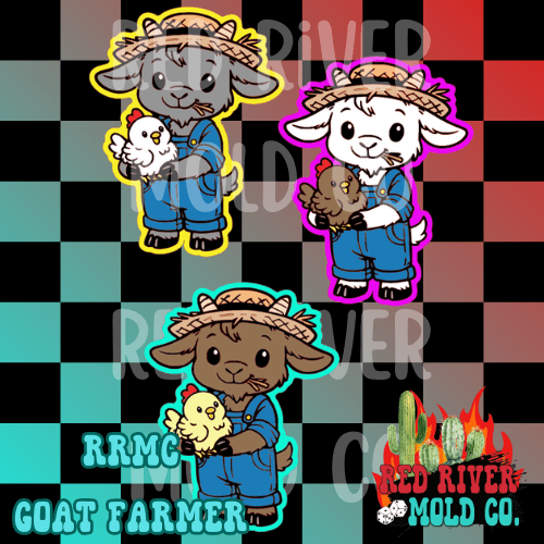 RRMC Farmer Goat cardstock grab bag - Red River Mold Co