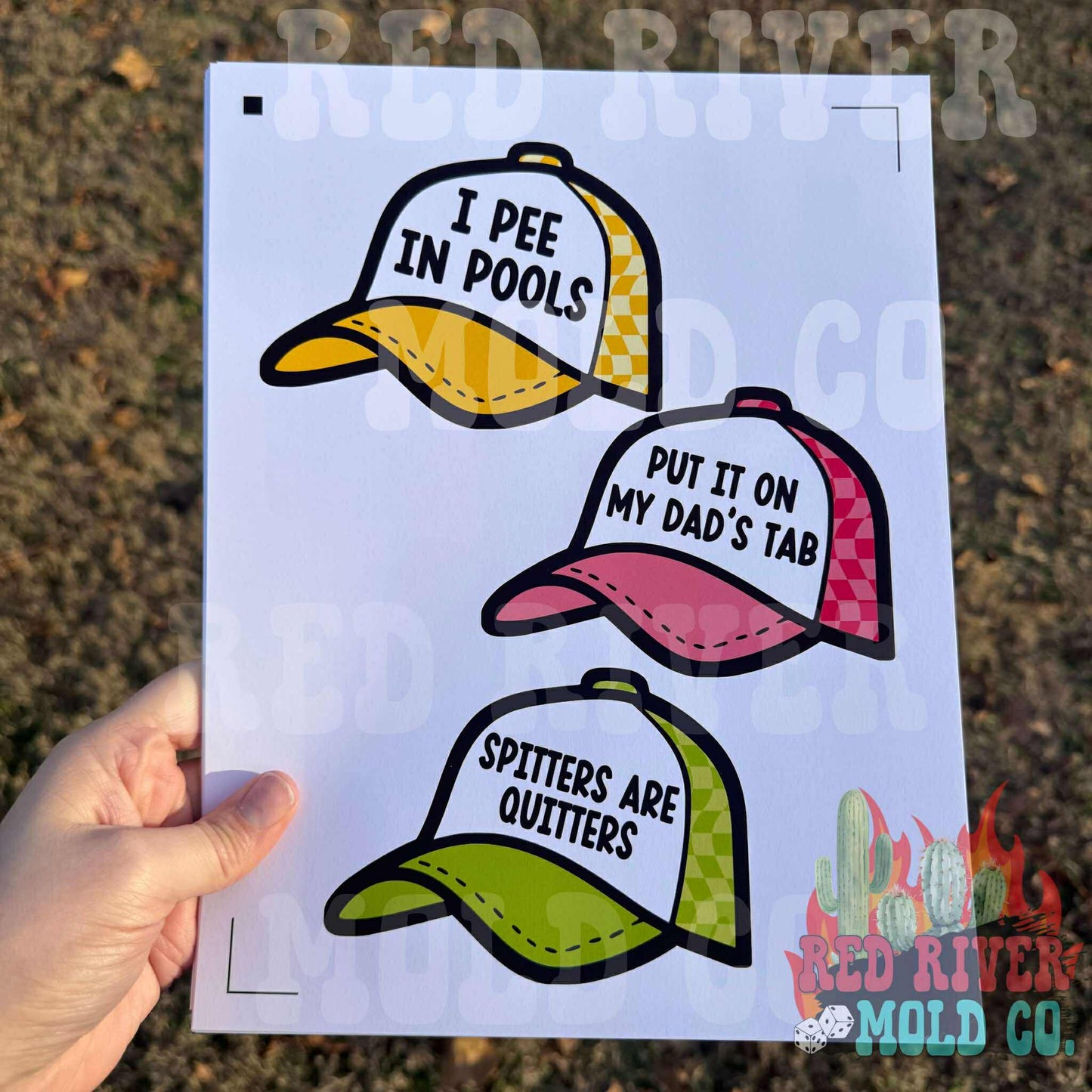 RRMC Trucker Hat cardstock grab bag - Red River Mold Co