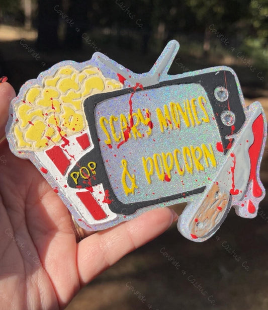 Scary Movies & Popcorn Silicone Freshie Mold - Red River Mold Co