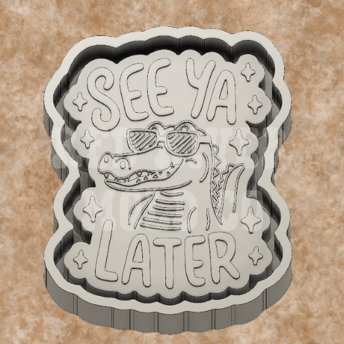 See Ya Later Alligator Silicone Freshie Mold - Red River Mold Co