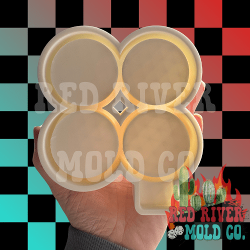 Set Of 4 two in rounds Silicone Freshie Mold - Red River Mold Co