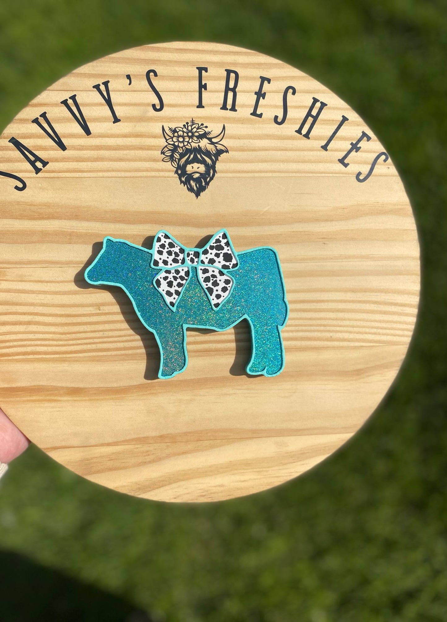 Show Steer with a Bow Silicone Freshie Mold - Red River Mold Co