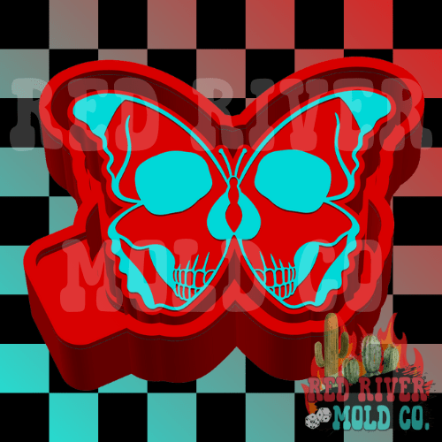 Skeleton Butterfly Silicone Freshie Mold - Red River Mold Co