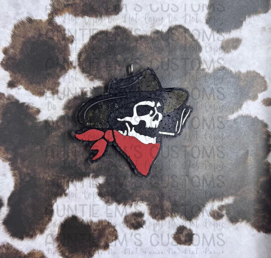 Smoking Cowboy Skeleton Silicone Freshie Mold - Red River Mold Co