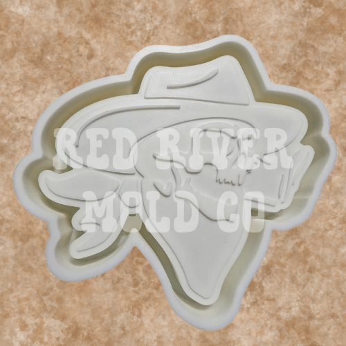 Smoking Cowboy Skeleton Silicone Freshie Mold - Red River Mold Co