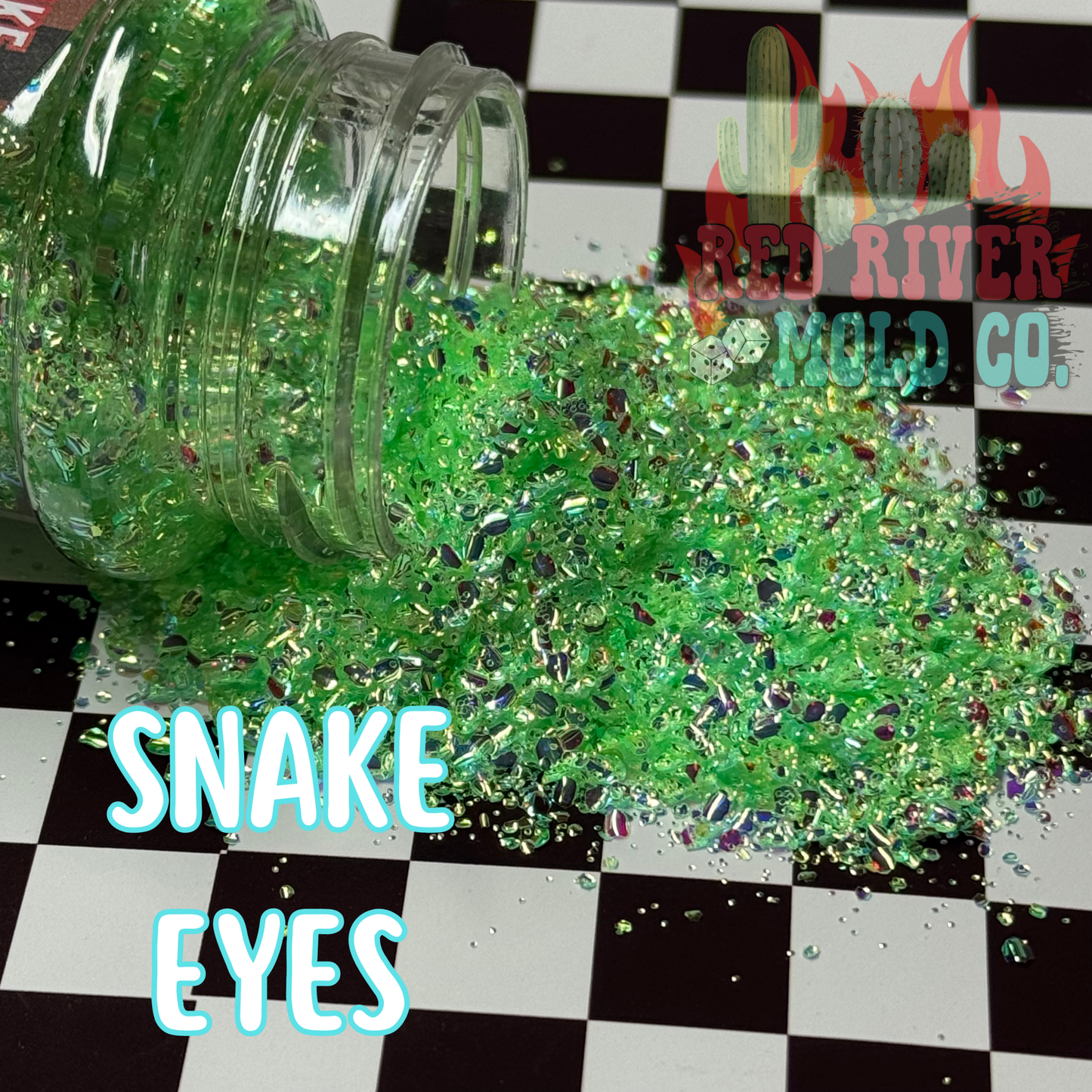 Snake Eyes Premium Mini Chunky Glitter (Bubble) - Red River Mold Co