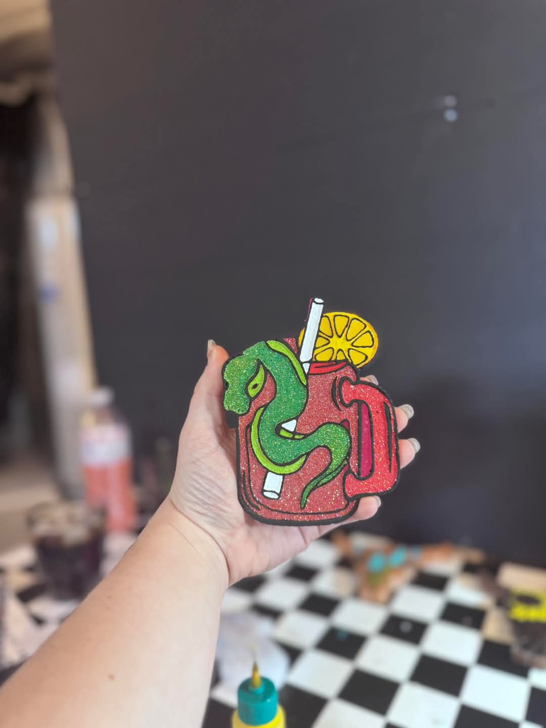 Snake In Lemonade Drink Silicone Freshie Mold - Red River Mold Co