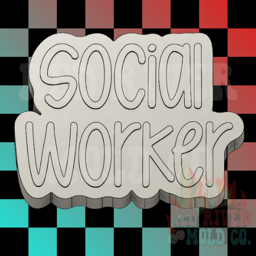 Social Worker Silicone Freshie Mold - Red River Mold Co