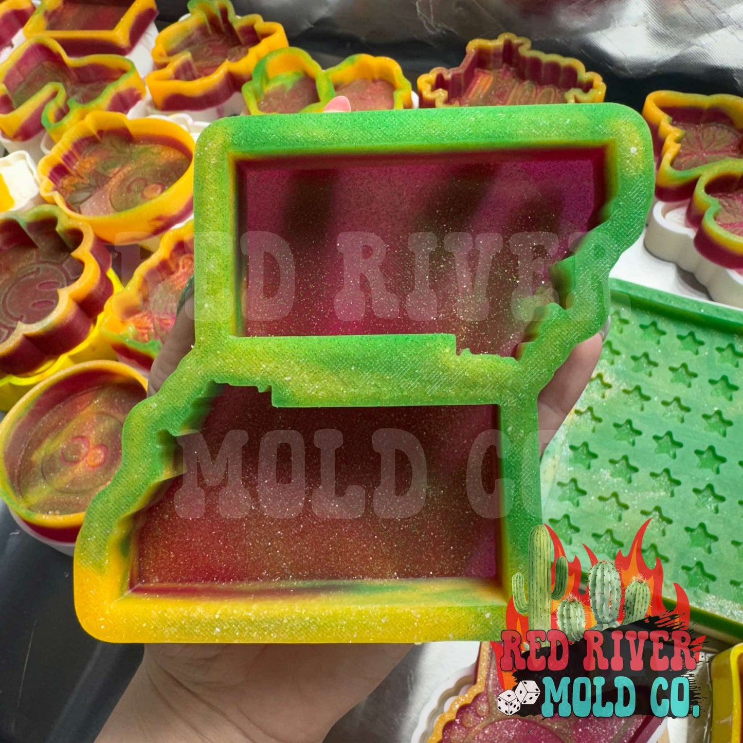 State of Montana Double Vent Silicone Freshie Mold - Red River Mold Co