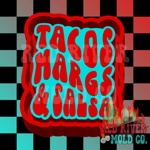 Tacos Margs & Salsa Silicone Freshie Mold (AGS Mold) - Red River Mold Co