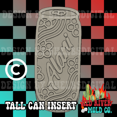 Tall Can Insert Base Silicone Freshie Mold - Red River Mold Co