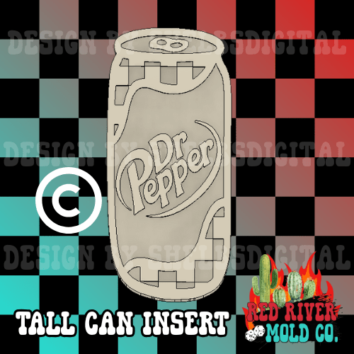 Tall Can Insert Base Silicone Freshie Mold - Red River Mold Co