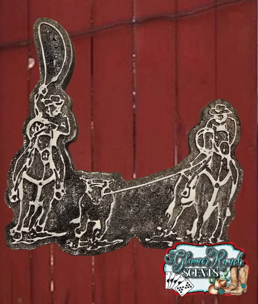 Team Roping Silicone Freshie Mold - Red River Mold Co