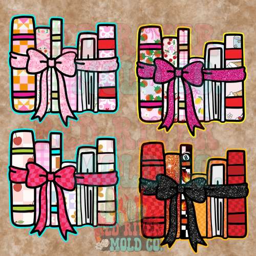Texas Darling Boutique Bow wrapped books cardstock grab bag - Red River Mold Co