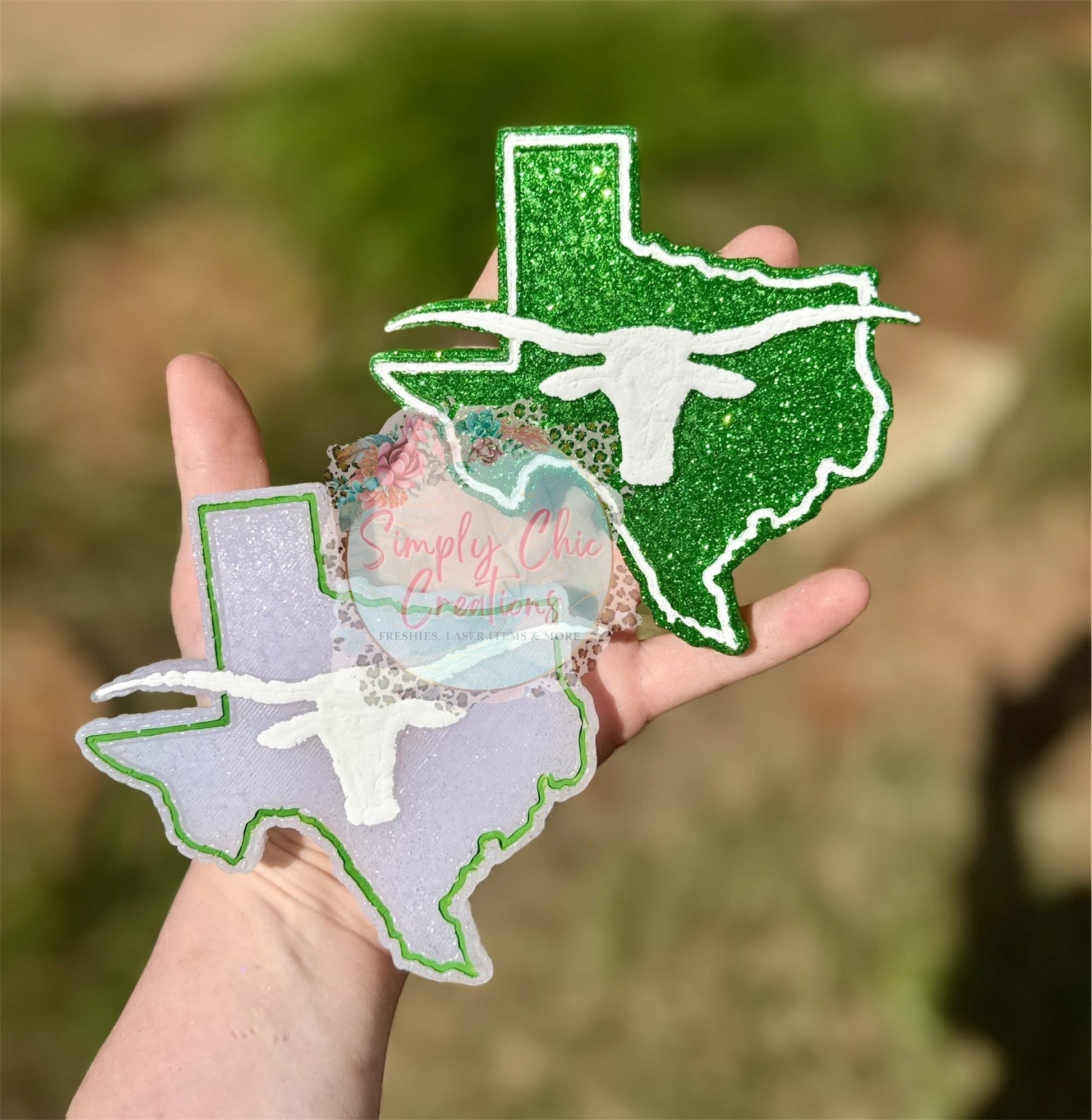 Texas with Longhorn Cow Silicone Freshie Mold - Red River Mold Co