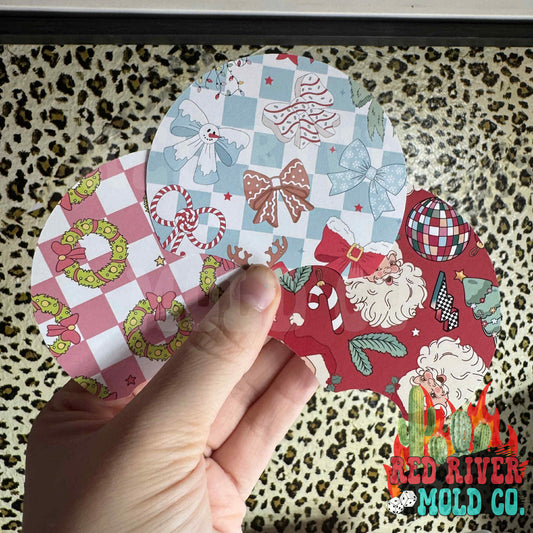 The Freshie Junkie Checkered Snow globe cardstock grab bag - Red River Mold Co