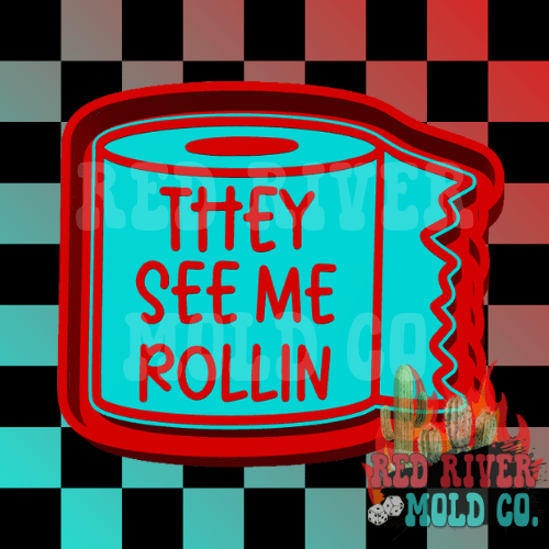 They See Me Rollin Silicone Freshie Mold (AGS Mold) - Red River Mold Co