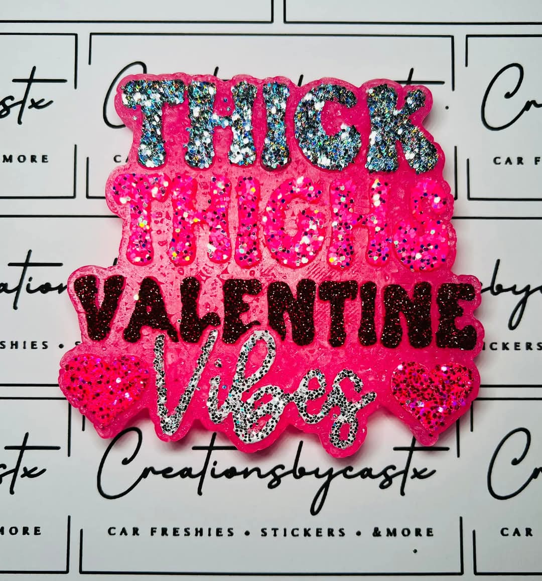 Thick Thighs Valentine Vibes Silicone Freshie Mold - Red River Mold Co