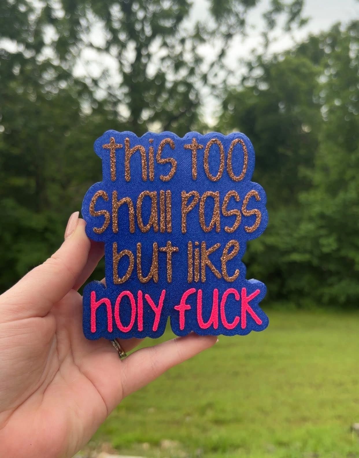 This Too Shall Pass But Like Holy Fuck Silicone Freshie Mold - Red River Mold Co