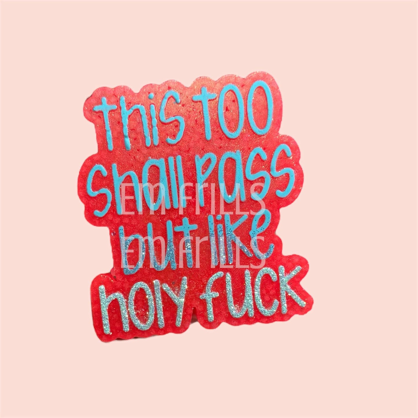 This Too Shall Pass But Like Holy Fuck Silicone Freshie Mold - Red River Mold Co