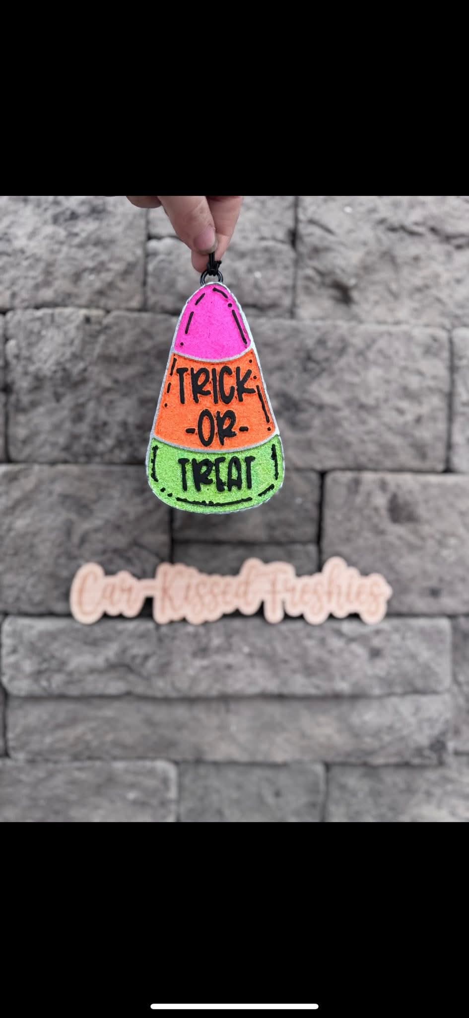 Trick Or Treat Candy Corn Silicone Freshie Mold - Red River Mold Co