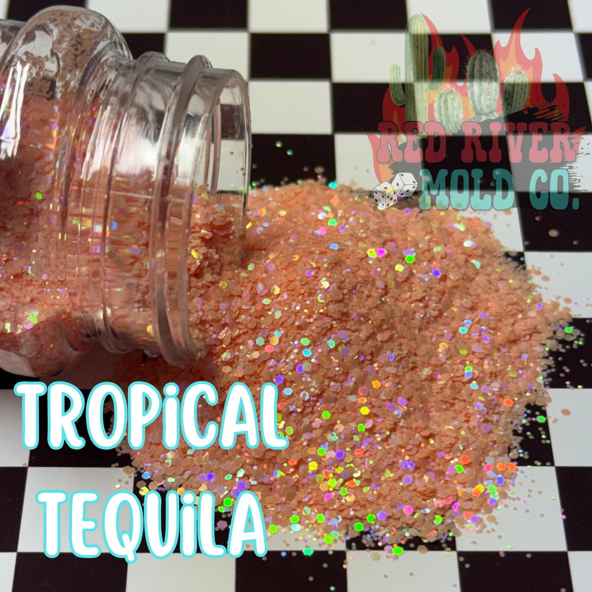Tropical Tequila Premium Mini Chunky Glitter (holographic) - Red River Mold Co
